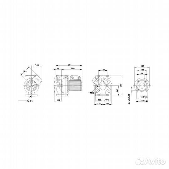 Насос циркуляционный Grundfos UPS 50-180 F (1х220)