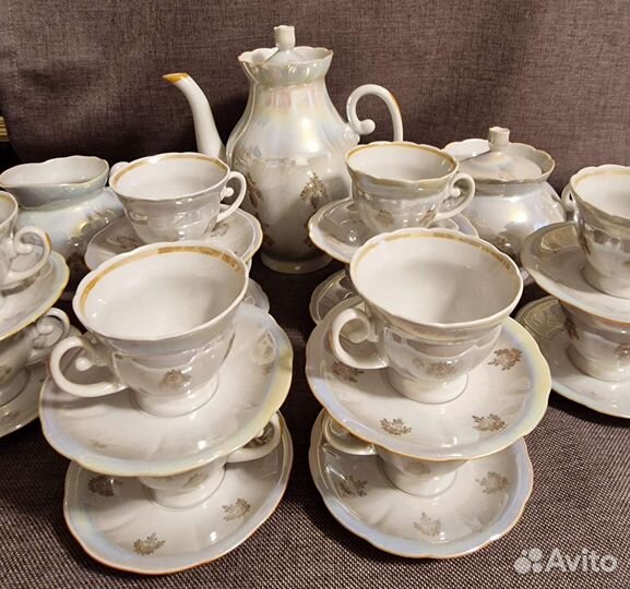 Сервиз фарфор на 12 персон. СССР, винтаж