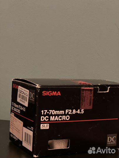 Оьектив sigma+canon