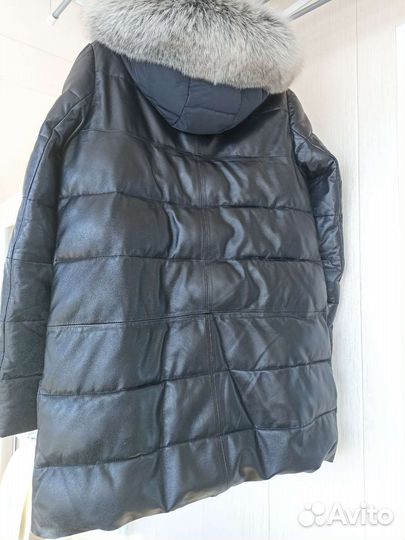 Зимняя кожаная куртка Снежная королева