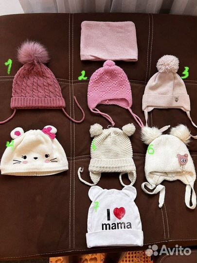 Детские шапочки для девочек