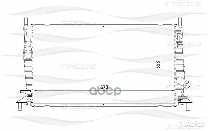 Радиатор ford/mazda focus 2/C-MAX/3 03- 1.4-2.0