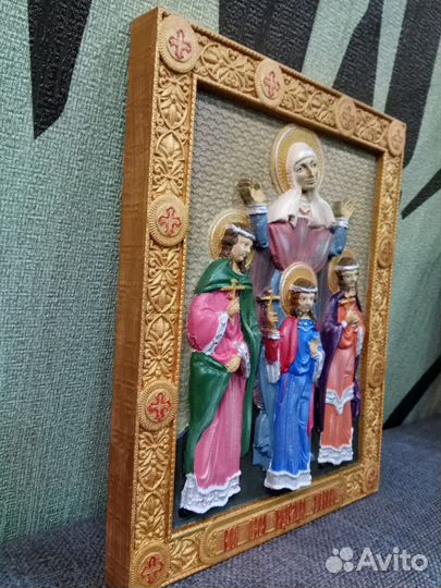 Резная икона Вера Надежда Любовь