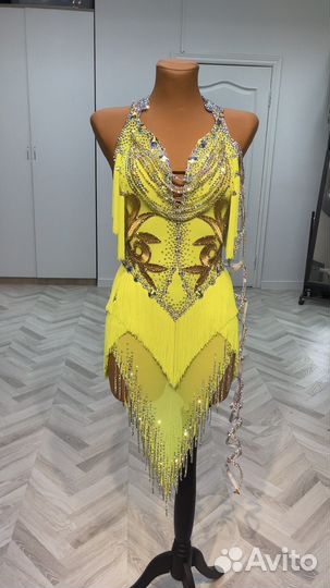 Платье для бальных танцев латина Ю2 Новое