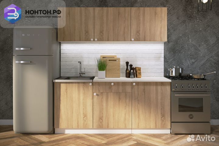 Кухня Ронда 1.8м лдсп дуб сонома