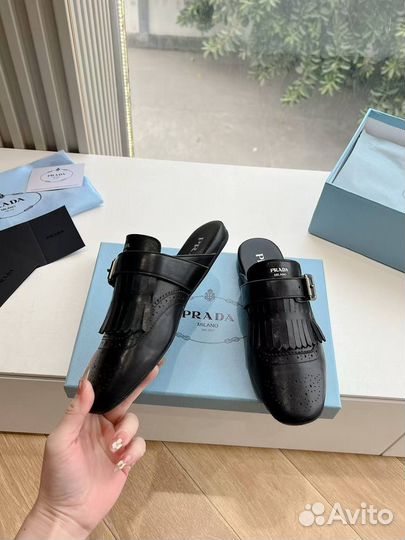 Шлёпки# мюли женские Prada Премиум