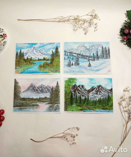 Авторские открытки Акварелью 