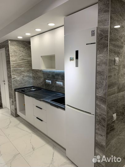 Белая прямая кухня ксп:29426