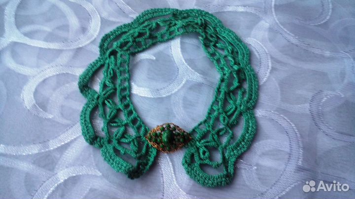 Ажурный воротник крючком