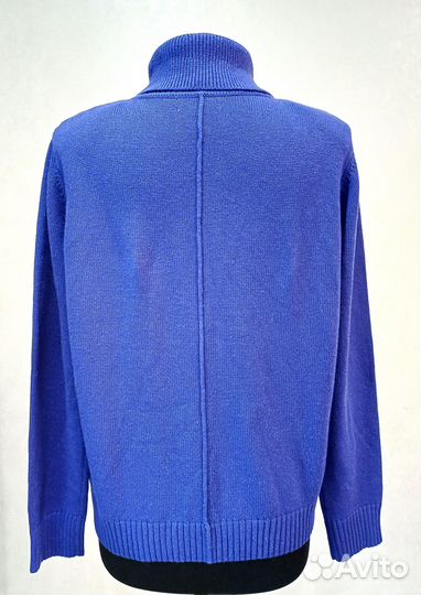 Свитер индиго с шерстью и кашемиром.Германия