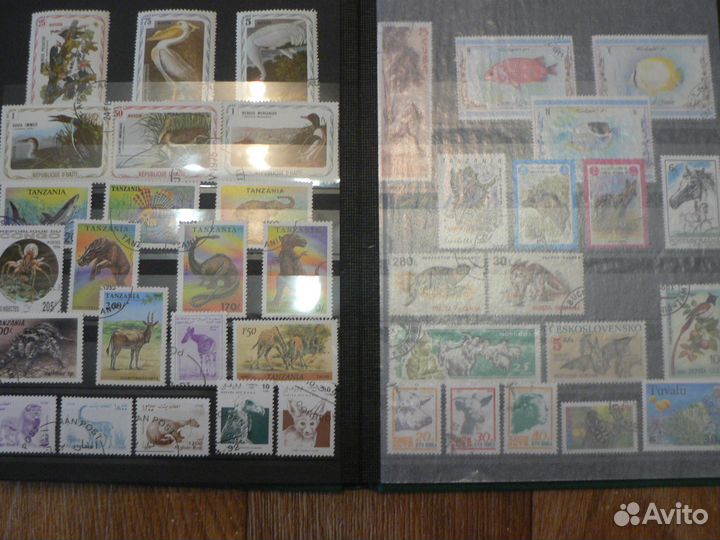 Почтовый марки Флора +фауна 139 шт. + Альбом