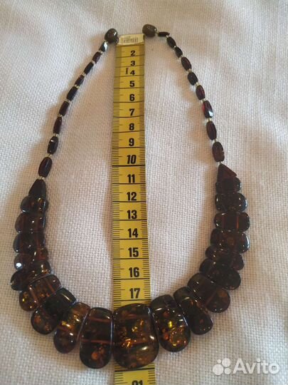 Колье янтарь