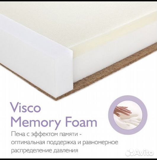 Матрас 120 на 60 plitex memory foam