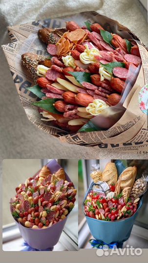 Съедобный букет мужчине из раков колбасный