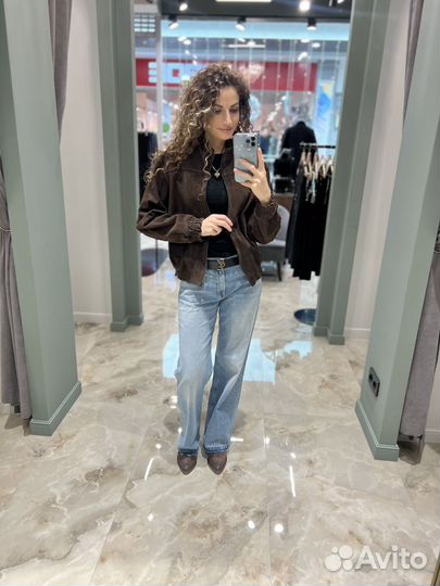 Бомбер жакет Vicolo натуральная замша Италия