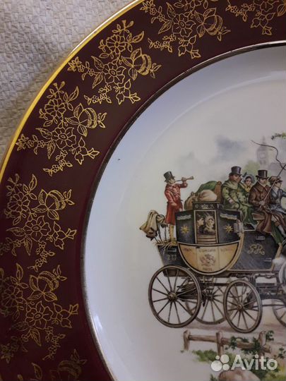 Стар.настенная тарелка, панно,Англия