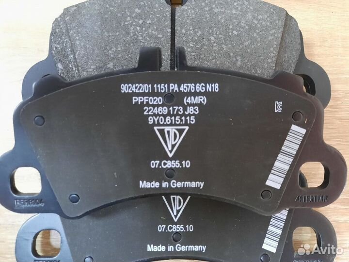 Тормозные колодки дисковые porsche