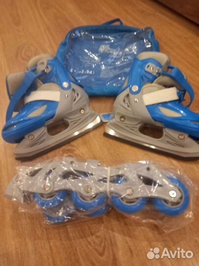 Коньки и ролики 2 в 1