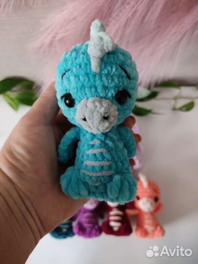 Вязаный дракон, дракоша, дино, дракончик