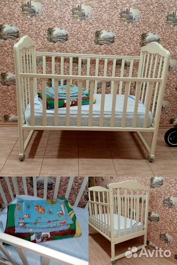 Коляска+кроватка, цена за всё