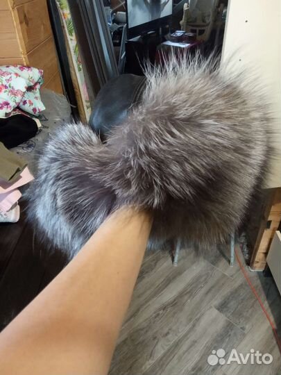 Шапка ушанка женская песцовая