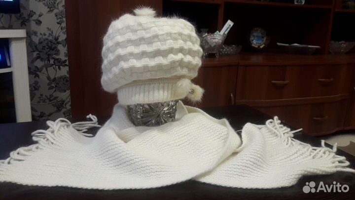 Набор шапка шарф женский