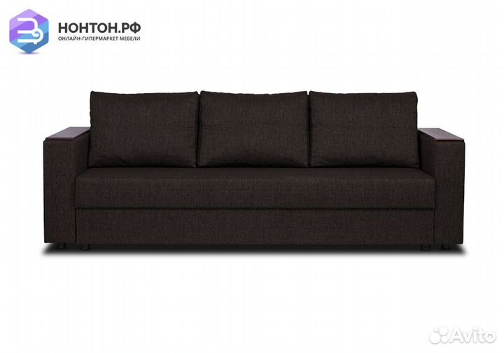 Диван еврокнижка Атланта кофейный