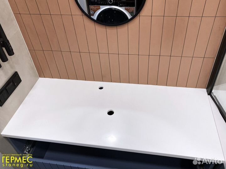 Hi-Macs белая столешница из акрилового камня м2