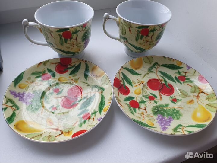 Чайная пара, чашки и блюдца 2 шт