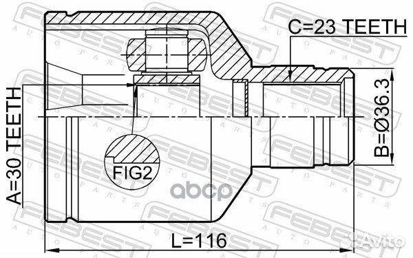 ШРУС внутренний правый 30X36.3X23 nissan almera
