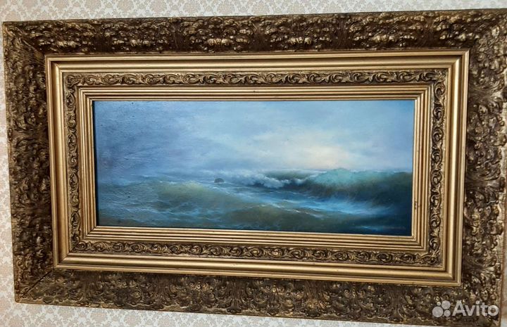 Картина маслом на холсте море
