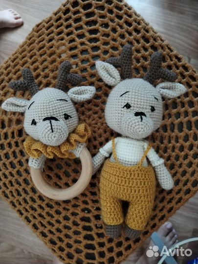 Набор на выписку/подарок ребёнку.Вязванные игрушки