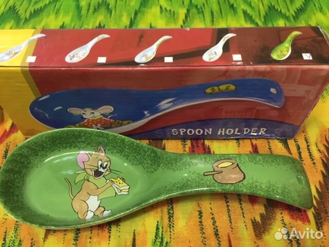 Керамическая ложка-подставка в коробке. Новые