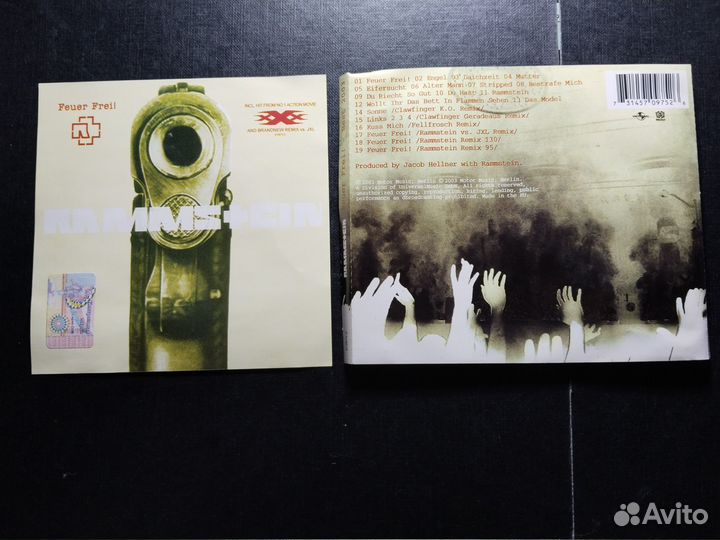CD Rammstein - Feuer Frei полиграфия 2003 Motor mu