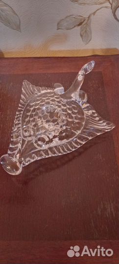 Хрустальная рыбка Винтаж СССР 1980 годы