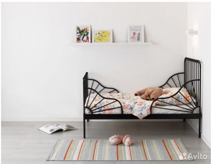 Детская кровать IKEA minnen с матрасом
