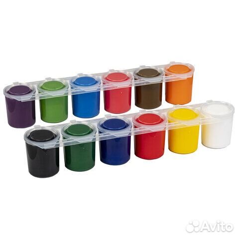 Краски акриловые по керамике и стеклу 12 цв