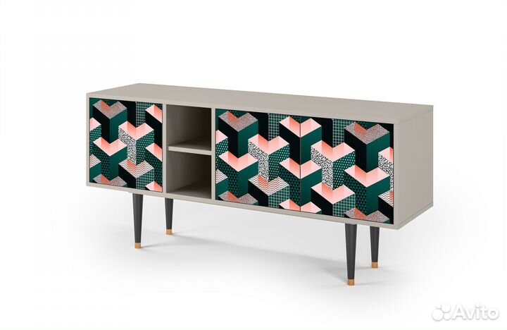 Тв-тумба T5 - Сатин - Geometric Madness