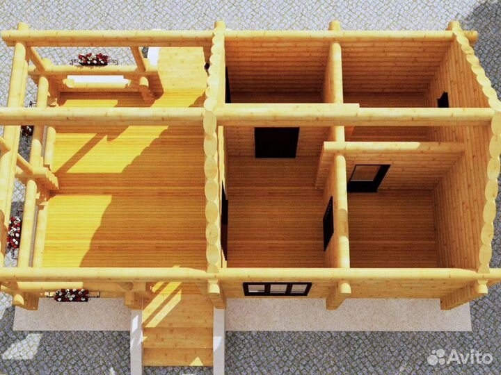 Сруб бани 53м2