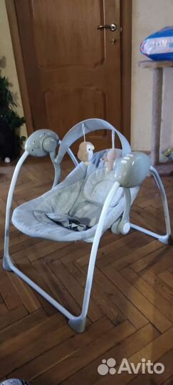 Детские электронные качели шезлонг