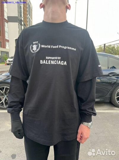 Лонгслив Balenciaga чёрный (Арт.46808)