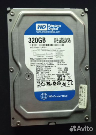 Жёсткий диск 320 gb western digital blue