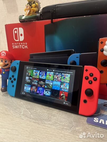 Nintendo Switch V2 Прошитая с 41 Игрой 256 gb