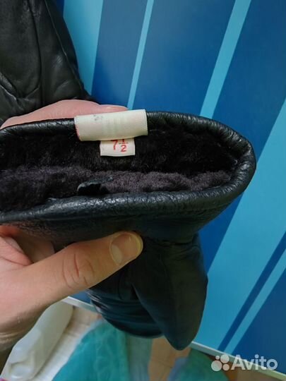 Варежки детские натуральная кожа мех