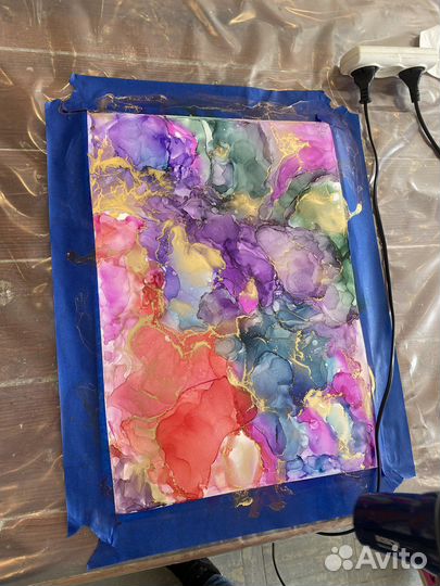 Мастер-класс по алкогольным чернилам