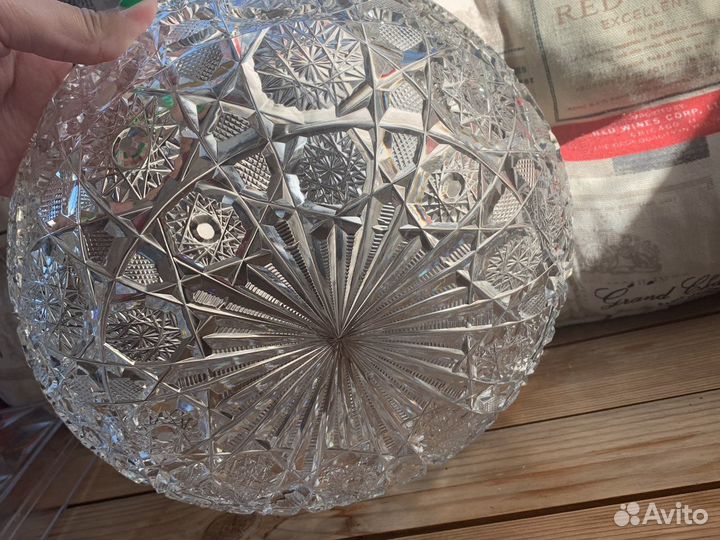 Хрустальный салатник,большой