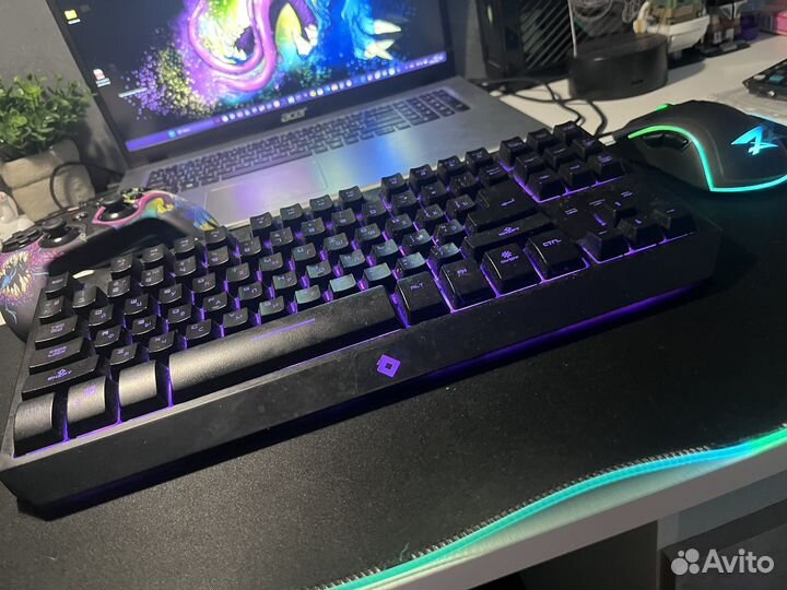 Игровая клавиатура с подсветкой мембранная