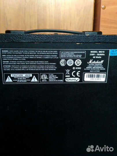 Комбоусилитель Marshall mg15