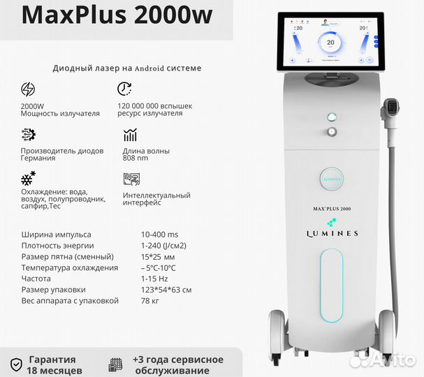 Диодный лазер Лю'Минес MaxPlus 2000вт