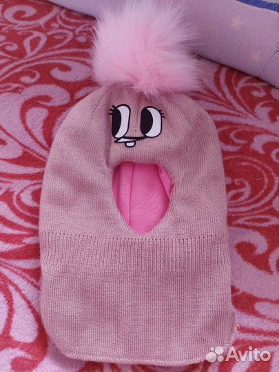 Шапка шлем для девочки